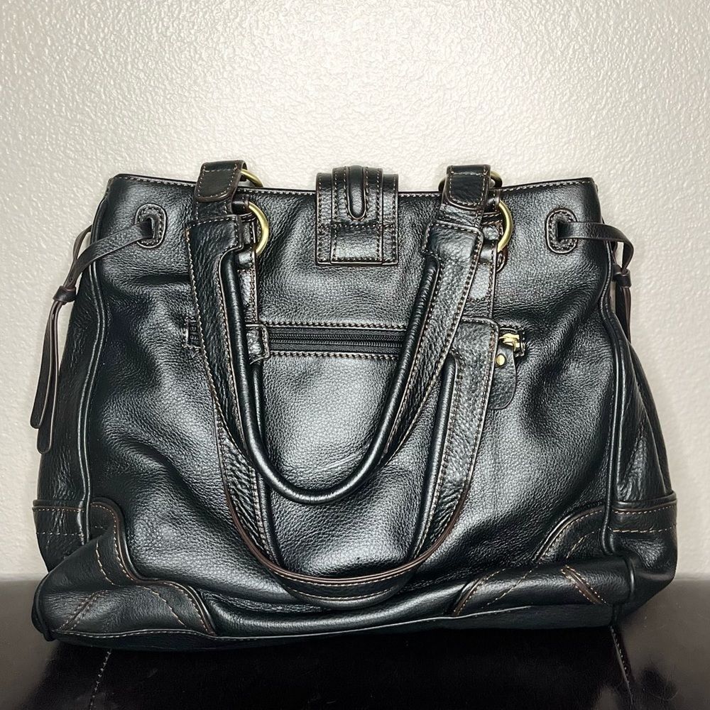 Etienne Aigner Vintage Shoulder Bag Handbag Black Leather Purse Gold Buckle​​​ - Picture 3 of 12